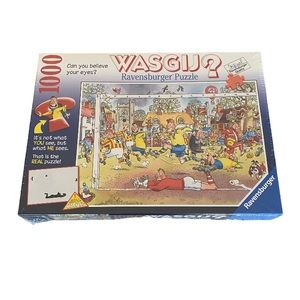 Sealed New Wasgij Puzzle Ravensburger 1000 Piece  Soccer Madness, Gift